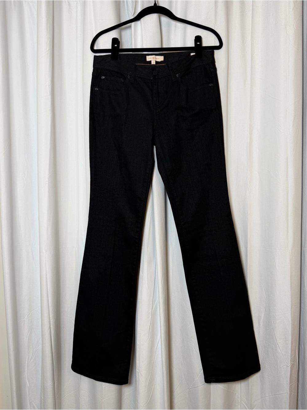 Tory Burch Classic Tory Bootcut Jeans Black 29